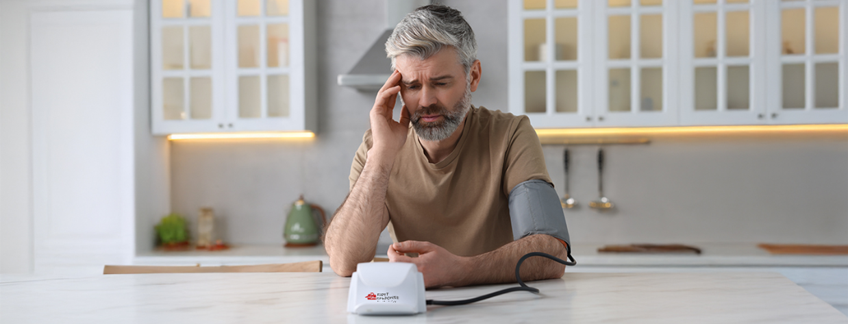 Illustration representing hypertension management through technology