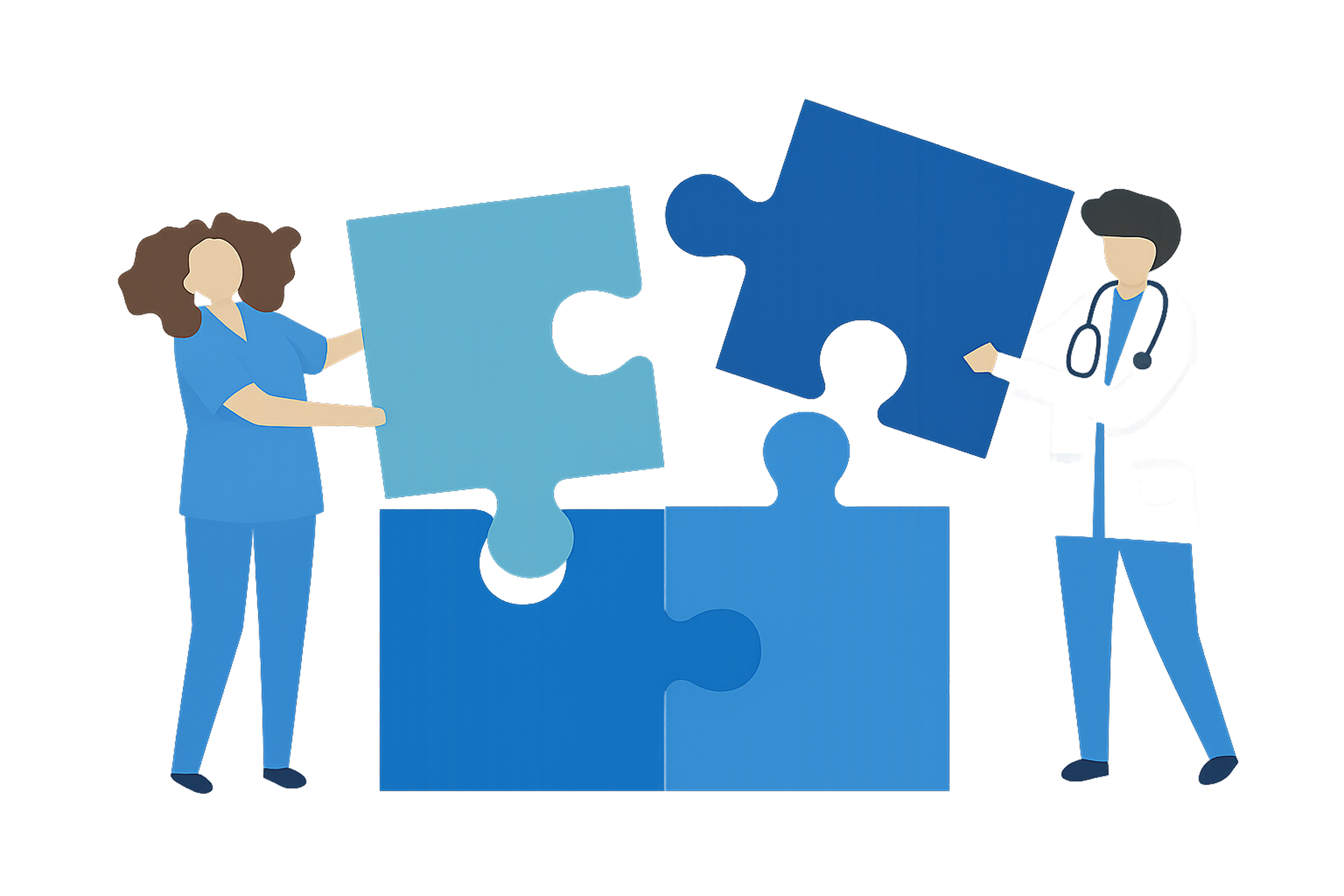 NanoHealth unified interface coordinating healthcare departments, clinicians, and patient data