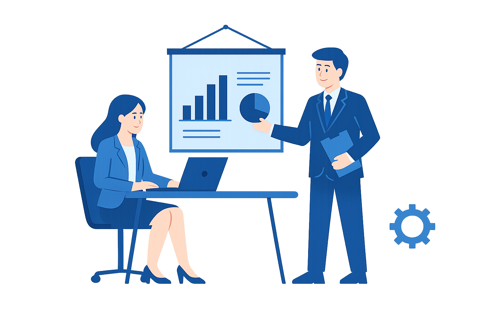 Illustration of NanoHealth's employee health monitoring and preventive care platform